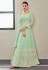 Sea green georgette embroidered long anarkali suit 116