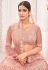 Peach net sequins work lehenga choli 126646