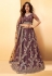 Brown net embroidered lehenga choli 1024