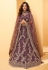 Brown net embroidered lehenga choli 1024