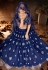 Navy blue net designer lehenga choli 1067