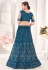 Blue net sequins work lehenga choli 3001a