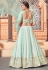 Sea green georgette sequins work lehenga choli 1726