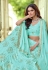 Sky blue georgette sequins work lehenga choli 7701