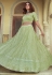 Light green georgette sequins work lehenga choli 7708