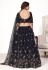 Navy blue net sequins work lehenga choli 1744