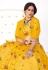 Yellow net sequins work lehenga choli 1742