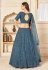 Grey net embroidered lehenga choli 1804