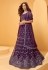 Purple net mirror work lehenga choli 1027C