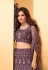 Purple net embroidered lehenga choli 1028D