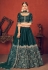 Teal art silk sequins work lehenga choli 1763