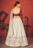 Off white art silk embroidered lehenga choli 1764