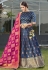 Navy blue silk lehenga choli 2308