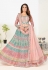 Pink georgette embroidered lehenga choli 1141