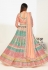 Peach georgette embroidered lehenga choli 1143