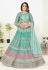 Sea green georgette mirror work lehenga choli 1140