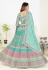 Sea green georgette mirror work lehenga choli 1140