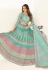 Sea green georgette mirror work lehenga choli 1140