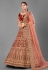 Maroon embroidered velvet bridal lehenga choli 7005