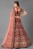 Maroon velvet embroidered bridal lehenga choli 7011