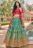 Sea green banarasi silk embroidered lehenga choli 10118