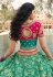 Sea green banarasi silk embroidered lehenga choli 10118