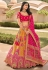 Yellow banarasi silk embroidered lehenga choli 10119