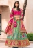 Light green banarasi silk embroidered lehenga choli 10120