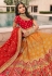 Yellow banarasi silk embroidered lehenga choli 10121