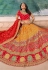 Yellow banarasi silk embroidered lehenga choli 10121