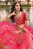 Pink banarasi silk embroidered lehenga choli 10122