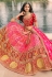 Pink banarasi silk embroidered lehenga choli 10122