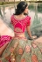 Mehndi banarasi silk embroidered lehenga choli 10123