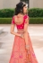 Peach banarasi silk embroidered lehenga choli 10124