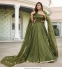 Bollywood model Olive green georgette sequins lehenga