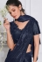 Navy blue lycra festival wear saree 21502