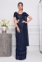 Navy blue lycra festival wear saree 21502