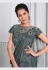 Grey silk saree with blouse 21504