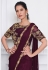 Wine lycra festival wear saree 21508