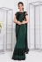 Green lycra saree with blouse 21509