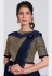 Navy blue lycra designer saree 21513