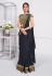 Navy blue lycra designer saree 21515