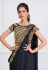 Navy blue lycra designer saree 21515