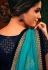 Blue silk saree with blouse 114361