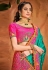 Turquoise silk festival wear saree 5604