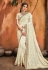 Off white georgette festival wear saree 5608