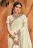 Off white georgette festival wear saree 5608