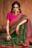 Green banarasi silk saree with blouse 5609