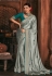 Kajal aggarwal grey silk bollywood saree 5183