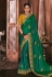 Kajal aggarwal green silk party wear saree 5184